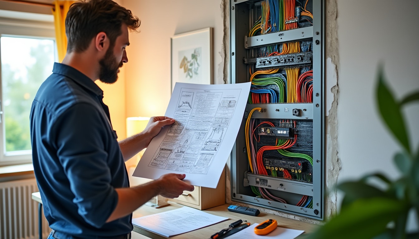 Illustration: Les normes applicables au schéma du tableau électrique en maison individuelle
