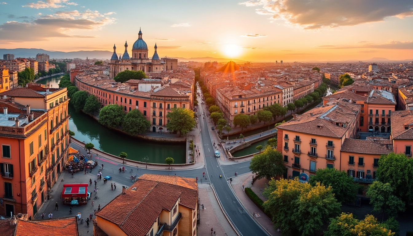 Illustration: Panorama des principaux quartiers toulousains à connaître